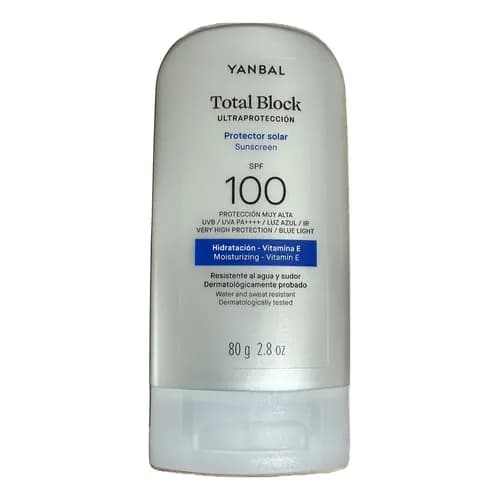 PROTECTOR SOLAR BLOQUEADOR SPF 100 TOTAL BLOCK - 80 G Vitamina E thumbnail 2