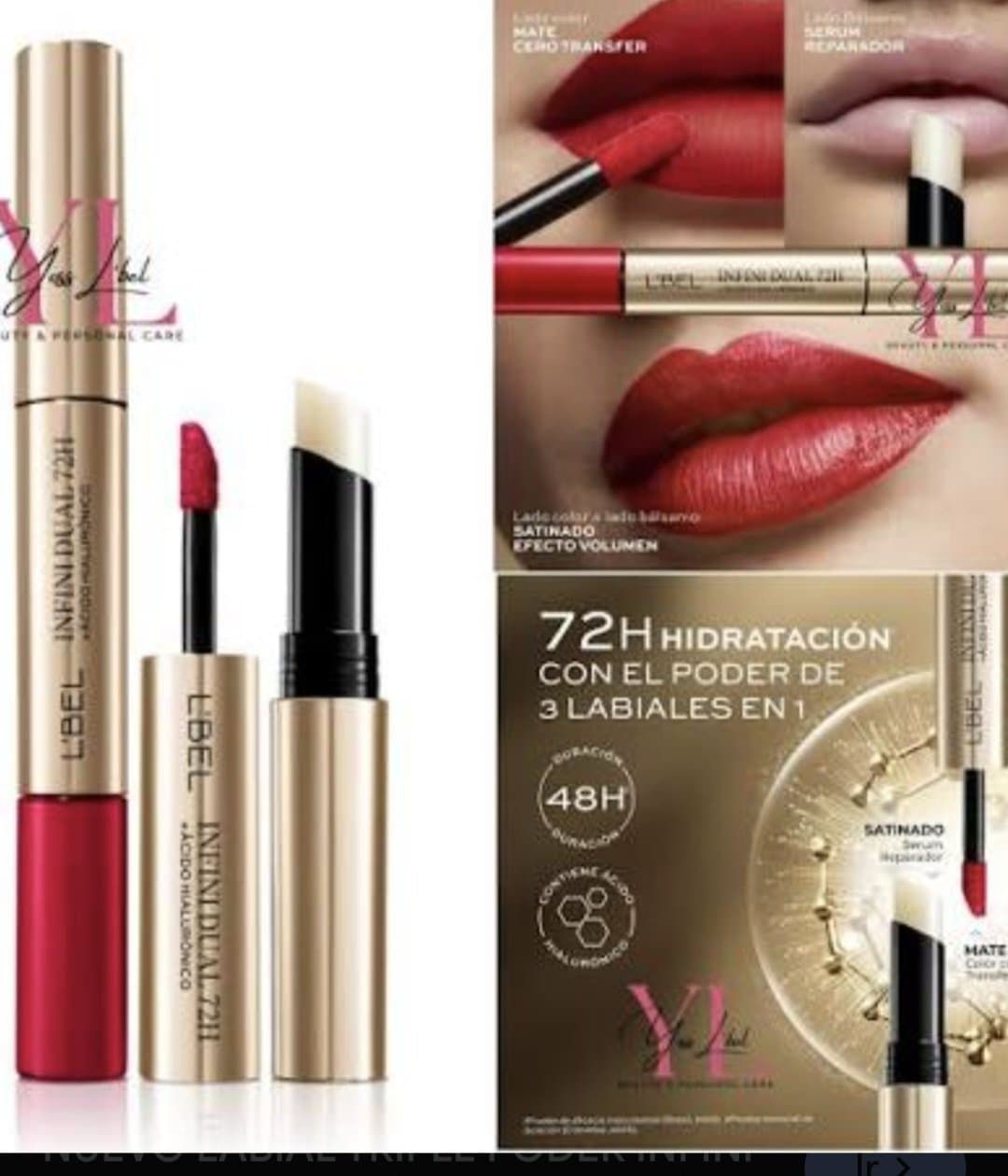 Perfume Infini Dual ácido Hialuronico  1,7g L'bel - Maquillaje | Eve Fragancia y Estilo