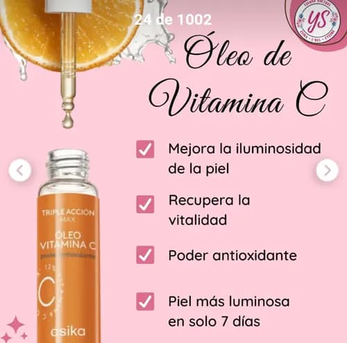 Perfume Óleo vitamina C triple acción 19ml esika - Cuidado corporal | Eve Fragancia y Estilo